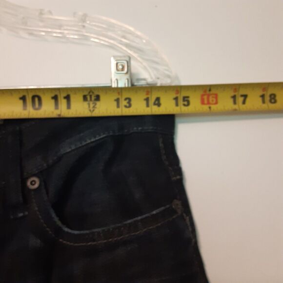 BKE AIDEN Mens 29R Dark Blue Distressed Denim Jeans Button Up Fly - Picture 12 of 14